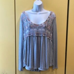 NWOT Sugarfox striped knit tunic